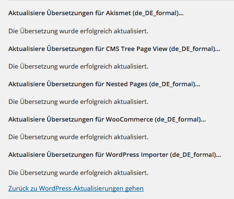 WordPress: Sprachdateien "Deutsch Sie" werden geladen